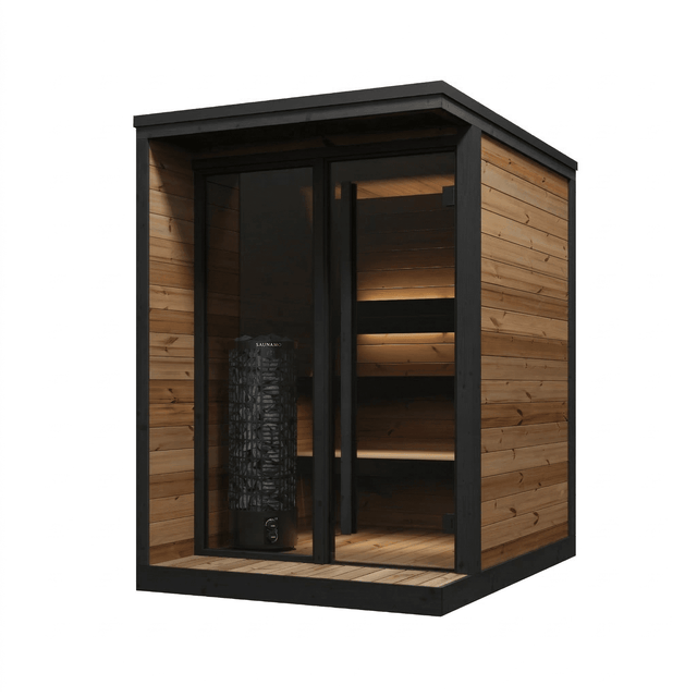 Outdoor Sauna Hiki S | Premium Thermowood Garden Sauna for 2 to 4 People