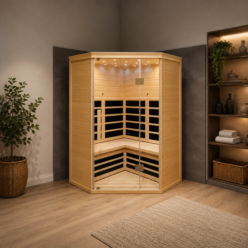 2-3 Person Diamond Corner Indoor Sauna by Centuraheat