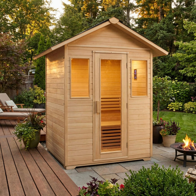 3 Person Traditional Steam Outdoor Sauna Room