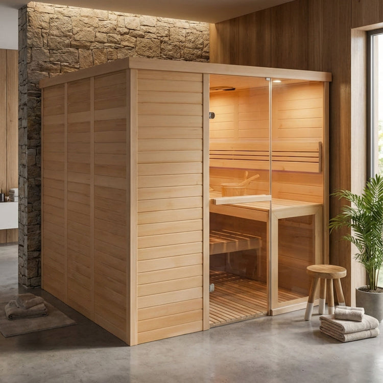 CenturaHeat 2-3 Person Traditional Steam Relax Indoor Sauna