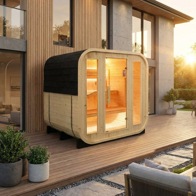 2-4 Person Outdoor Square Steam Sauna by Centuraheat