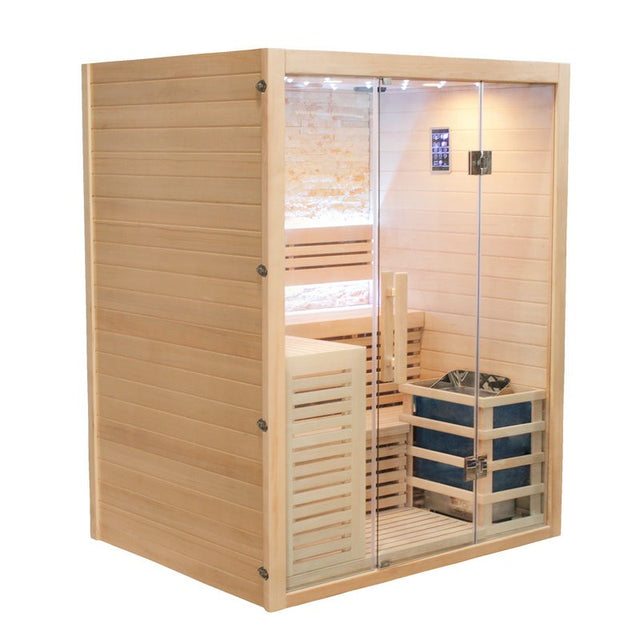 Luxury Steam Traditional Indoor Sauna with Glass Door by Centuraheat