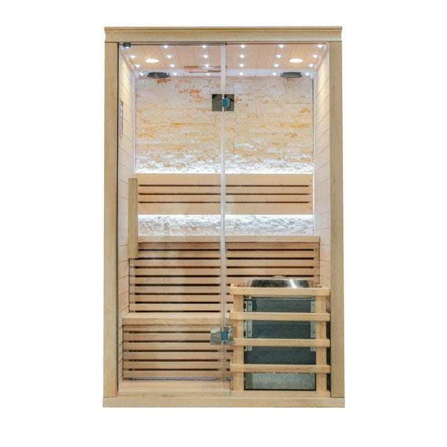 Double Bench Traditional Steam Indoor Sauna by Centuraheat