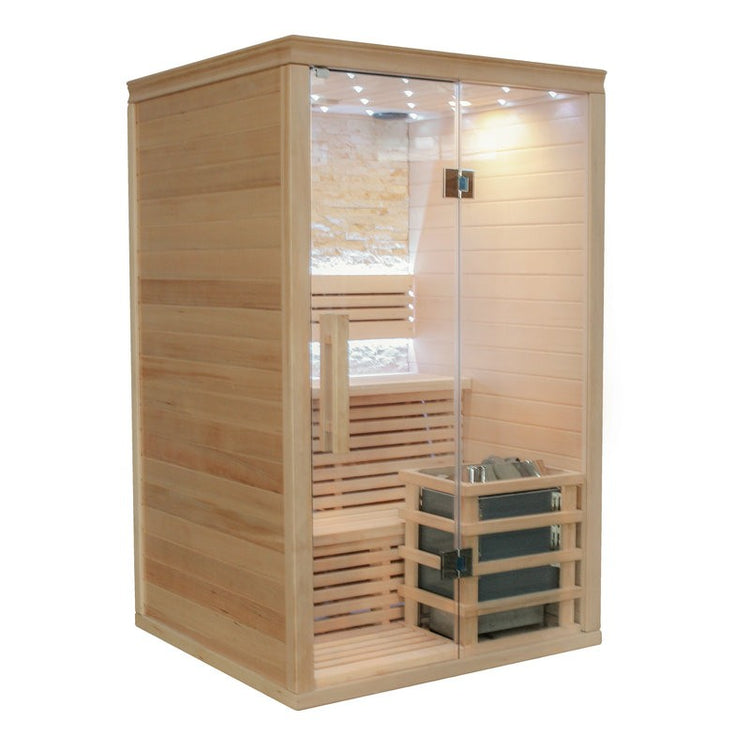 Double Bench Traditional Steam Indoor Sauna by Centuraheat