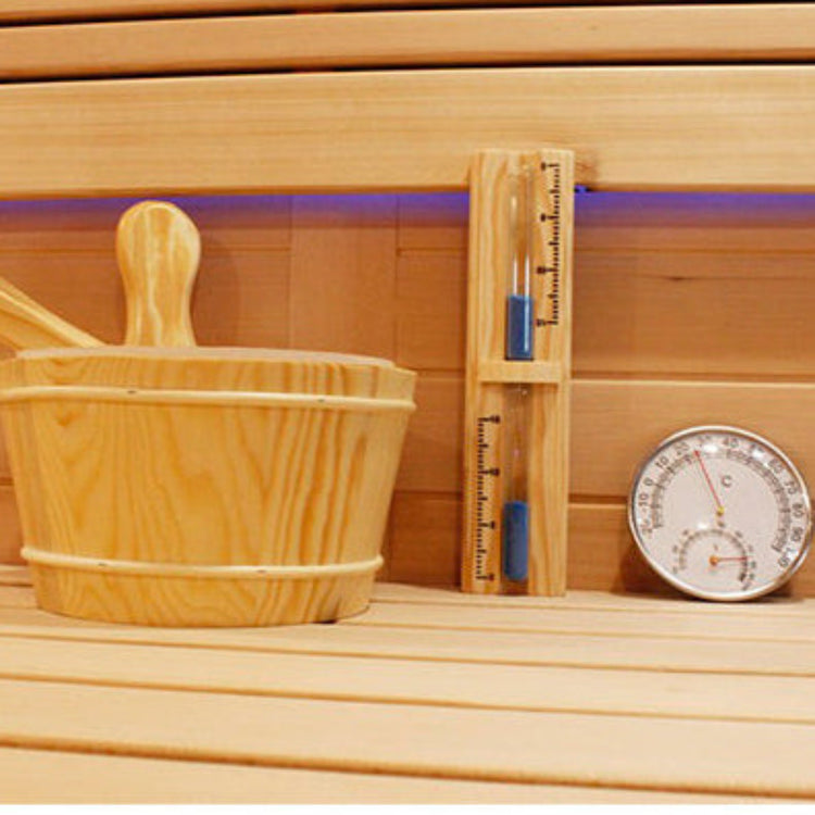 CenturaHeat 2-3 Person Traditional Relax Indoor Sauna bucket, thermometer and gauge