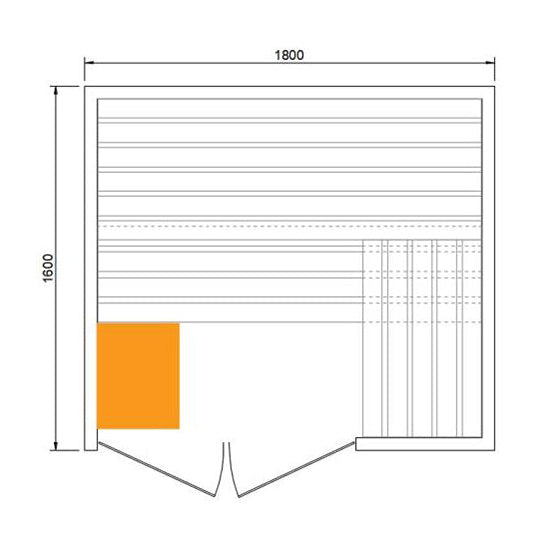 CenturaHeat 3 Person Traditional Relax Indoor Sauna