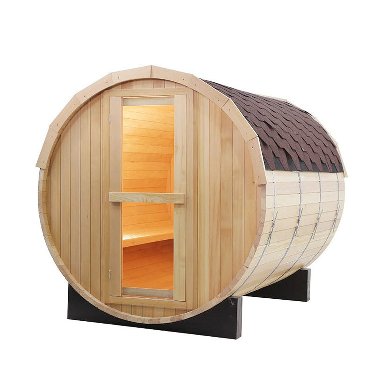 4-6 Person Outdoor Wood Barrel Sauna by Centuraheat