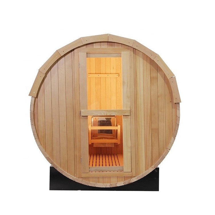 4-6 Person Outdoor Wood Barrel Sauna by Centuraheat