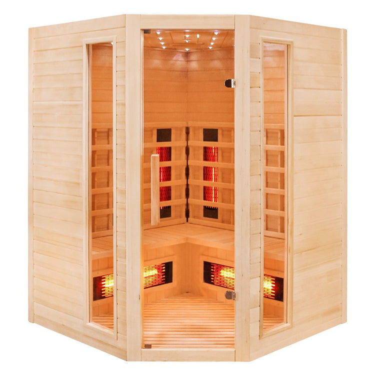 4-5 Person Diamond Corner Indoor Sauna by Centuraheat - 3500W