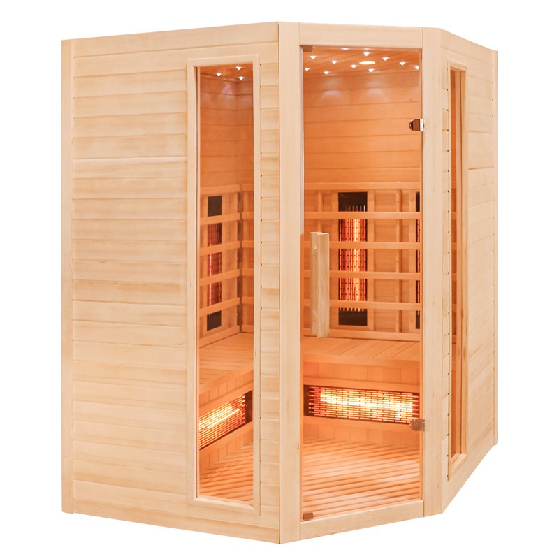 CenturaHeat 4-5 Person Diamond Corner Indoor Sauna - 3500W