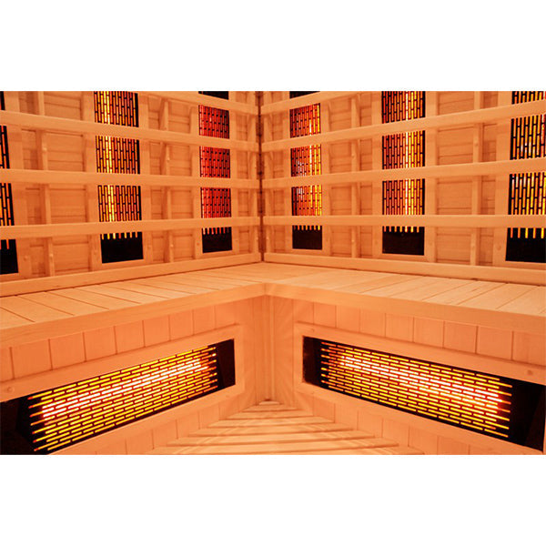 CenturaHeat 4-5 Person Diamond Corner Indoor Sauna - 3500W