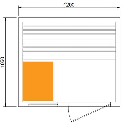 Traditional Steam Double 2 Person Indoor Sauna by Centuraheat