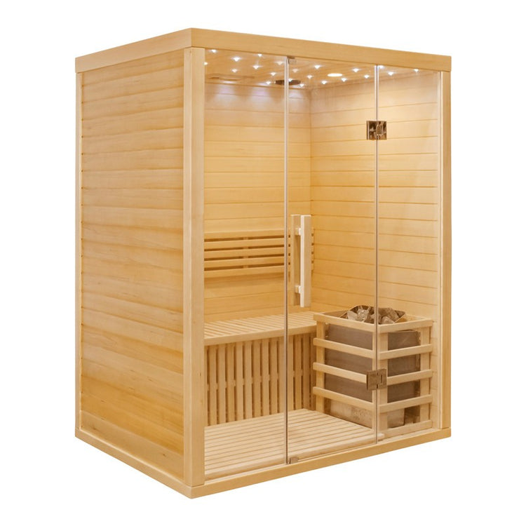Traditional Steam 3 Person Indoor Sauna by Centuraheat