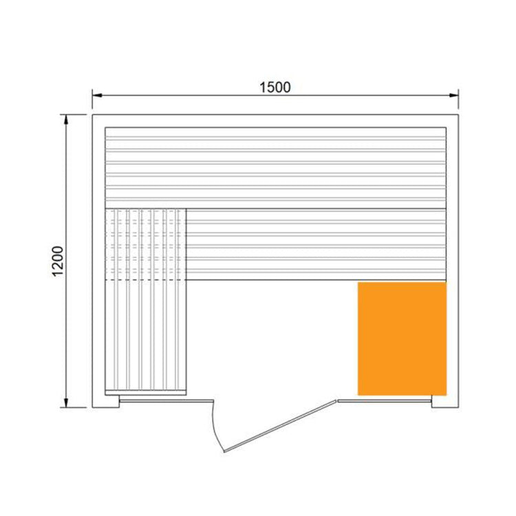 Luxury Steam Traditional Indoor Sauna with Glass Door by Centuraheat