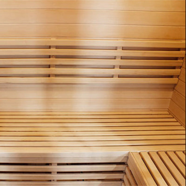 4 Person White Steam Outdoor Sauna benches