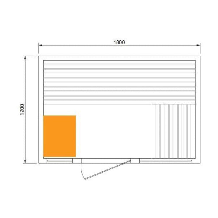 Centuraheat 4 Person White Steam Outdoor Sauna drawing