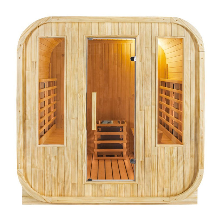 4-6 Person Hybrid Outdoor Cube Sauna by Centuraheat interior