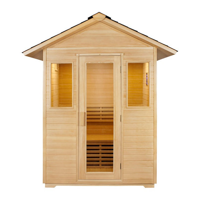 3 Person Traditional Outdoor Sauna Room by Centuraheat