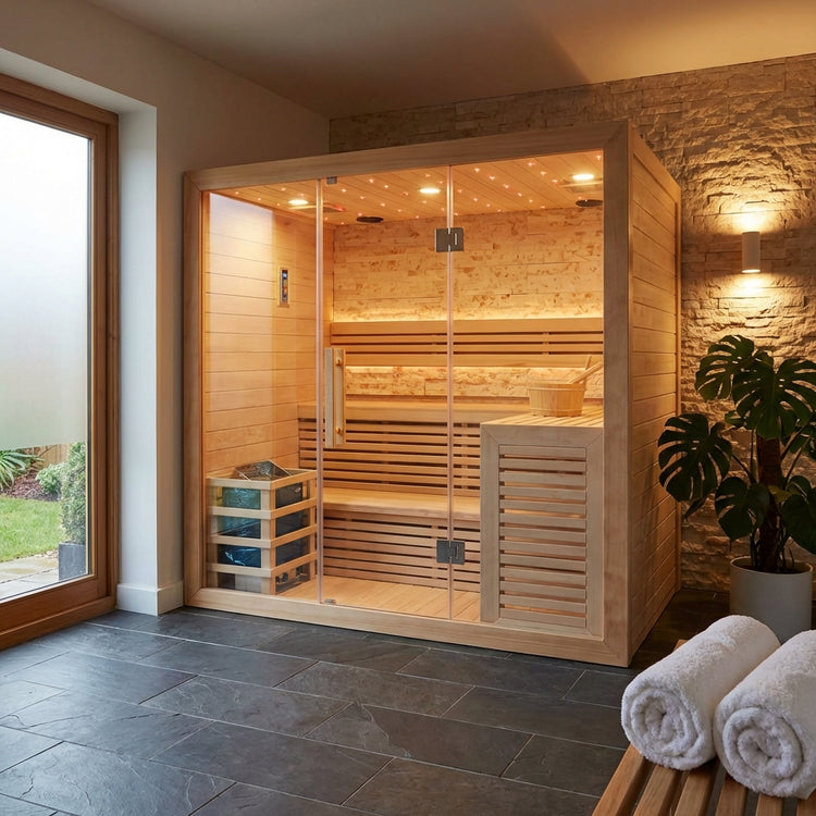 Luxury Traditional Steam 5-6 Person Indoor Sauna by Centuraheat