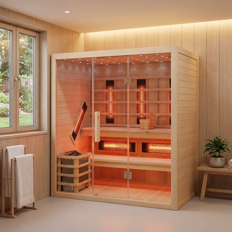 5-8 Person Combination Bio Indoor Sauna by Centuraheat - 6950W