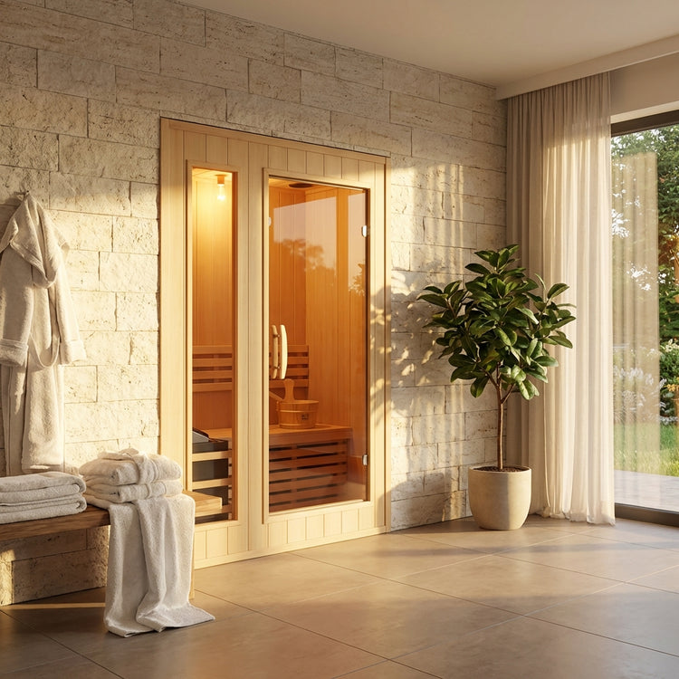 Traditional Steam Double 2 Person Indoor Sauna by Centuraheat
