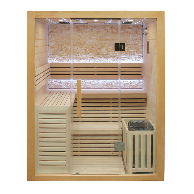Luxury Steam Traditional Indoor Sauna with Glass Door by Centuraheat