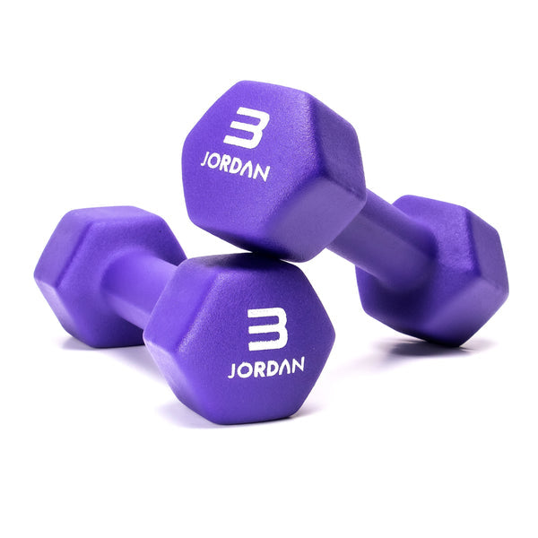 JORDAN® Neoprene Studio Hex Dumbbells
