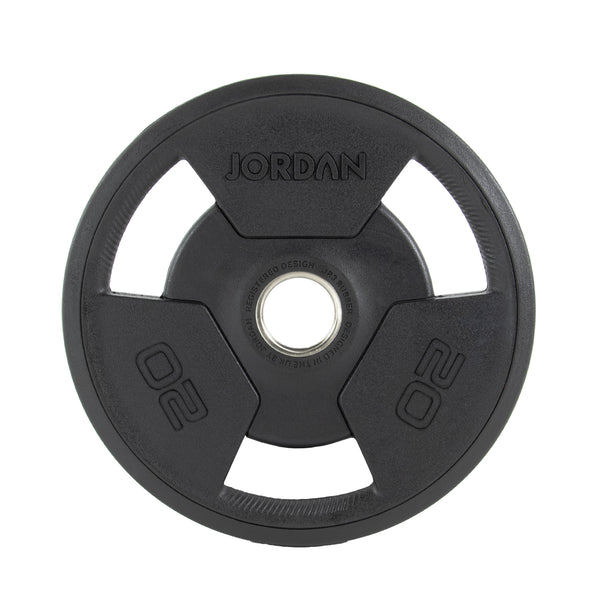 JORDAN® Rubber Tri-Grip Olympic Weight Plates - NEW DESIGN