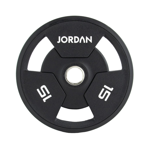 JORDAN® Urethane Tri-Grip Olympic Plates - NEW DESIGN
