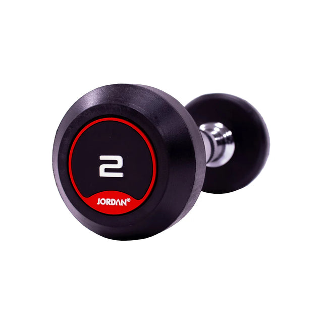 JORDAN Rubber Dumbbells (Pair) - Red