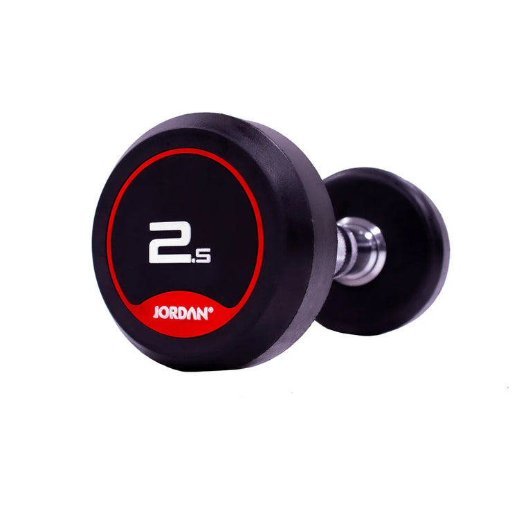 JORDAN Rubber Dumbbells (Pair) - Red