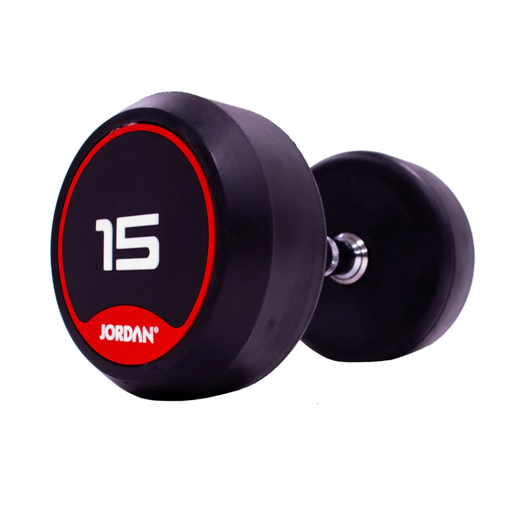 JORDAN Rubber Dumbbells (Pair) - Red