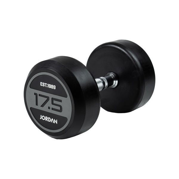 JORDAN Rubber Dumbbells - Up to 70kg (Grey)