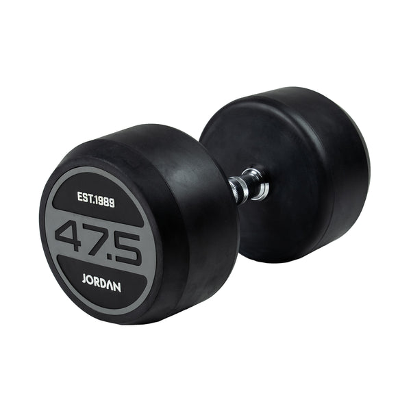JORDAN Rubber Dumbbells - Up to 70kg (Grey)