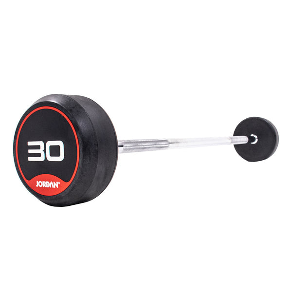 JORDAN® Rubber Barbells - Straight Bar (Red)