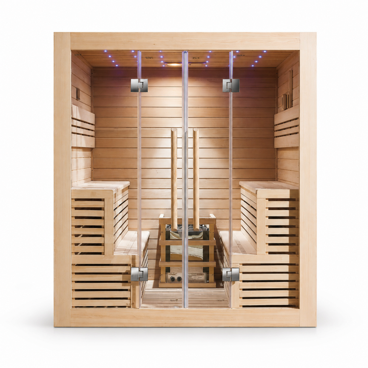 CenturaHeat 4 Person Canadian Hemlock Indoor Sauna