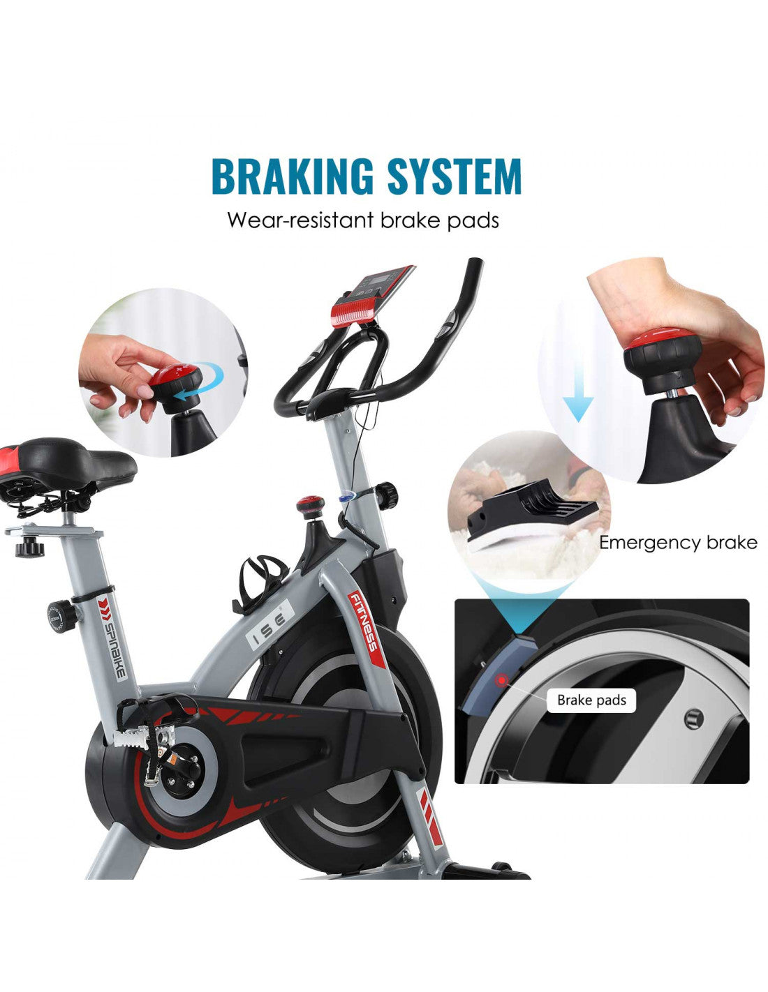 Magnetic Indoor Exercise Bike with 8 kg Flywheel