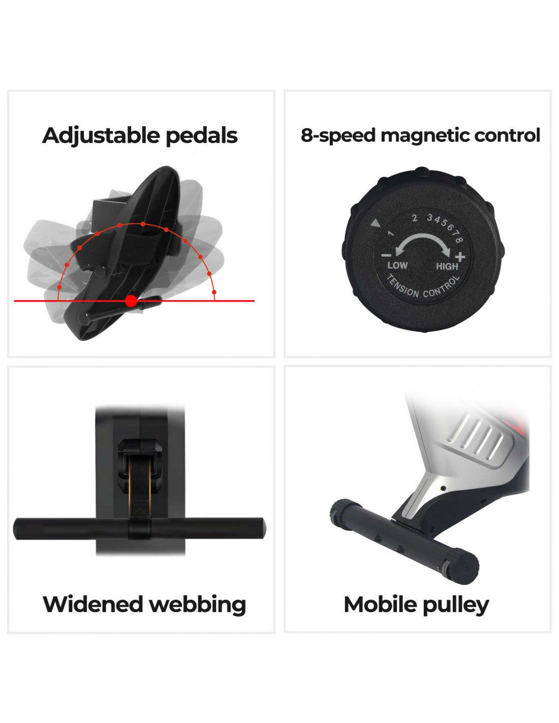 Magnetic Rowing Machine with Vertical Storage