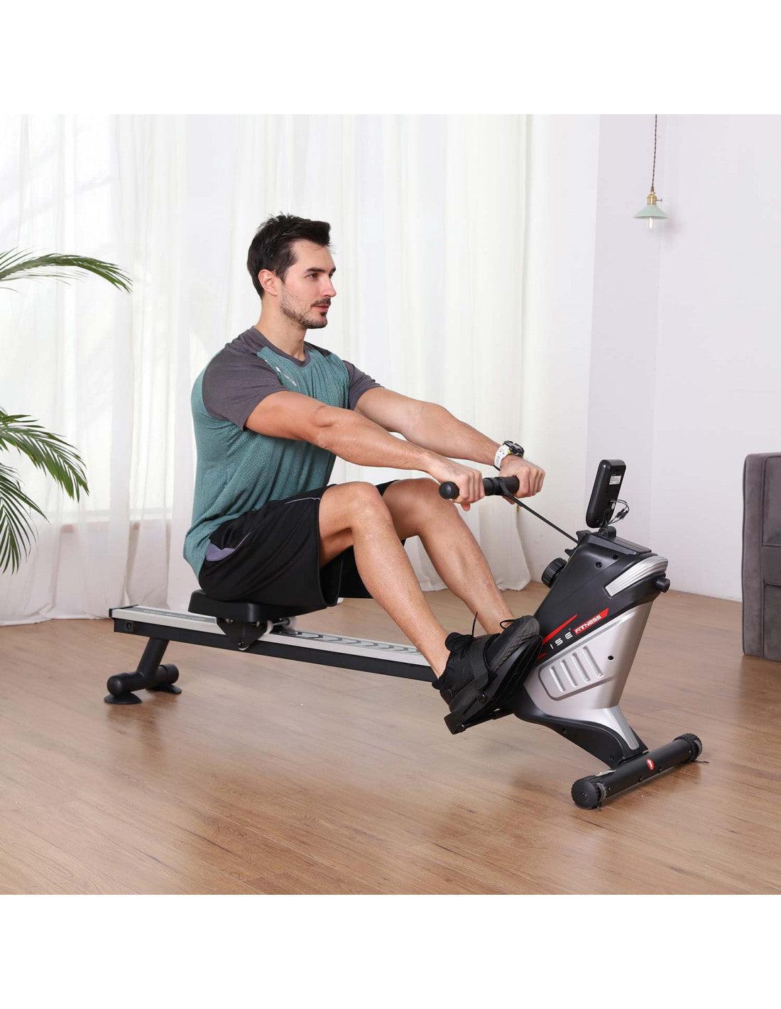 Magnetic Rowing Machine with Vertical Storage