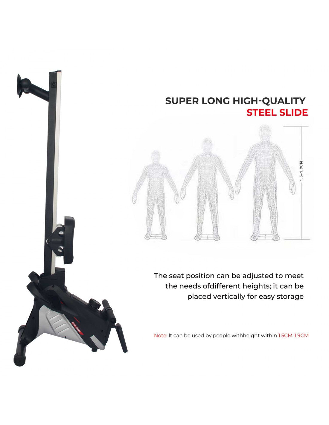 Magnetic Rowing Machine with Vertical Storage