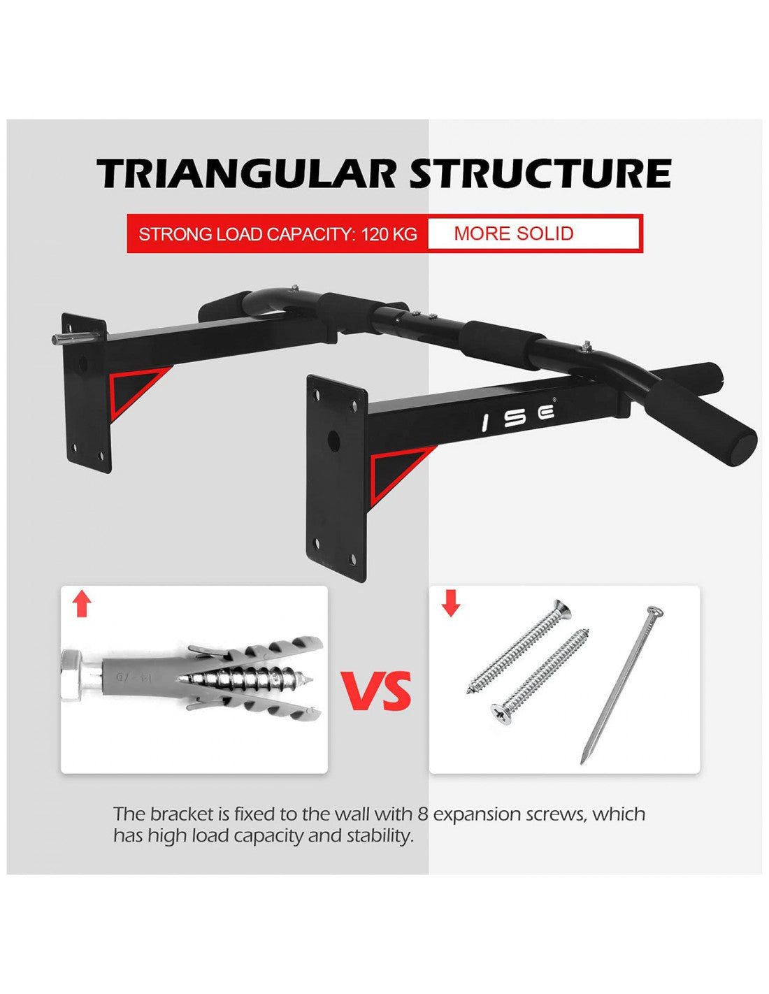 Wall Mounted Pull Up Bar for Upper Body Training