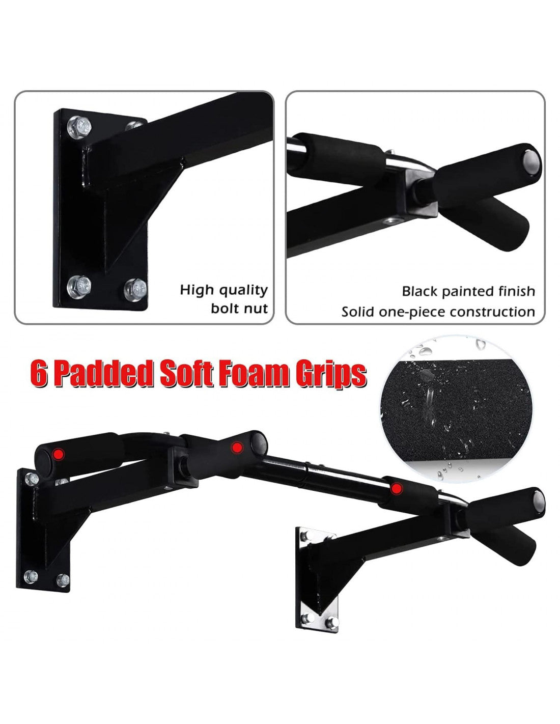 Wall Mounted Pull Up Bar for Upper Body Training