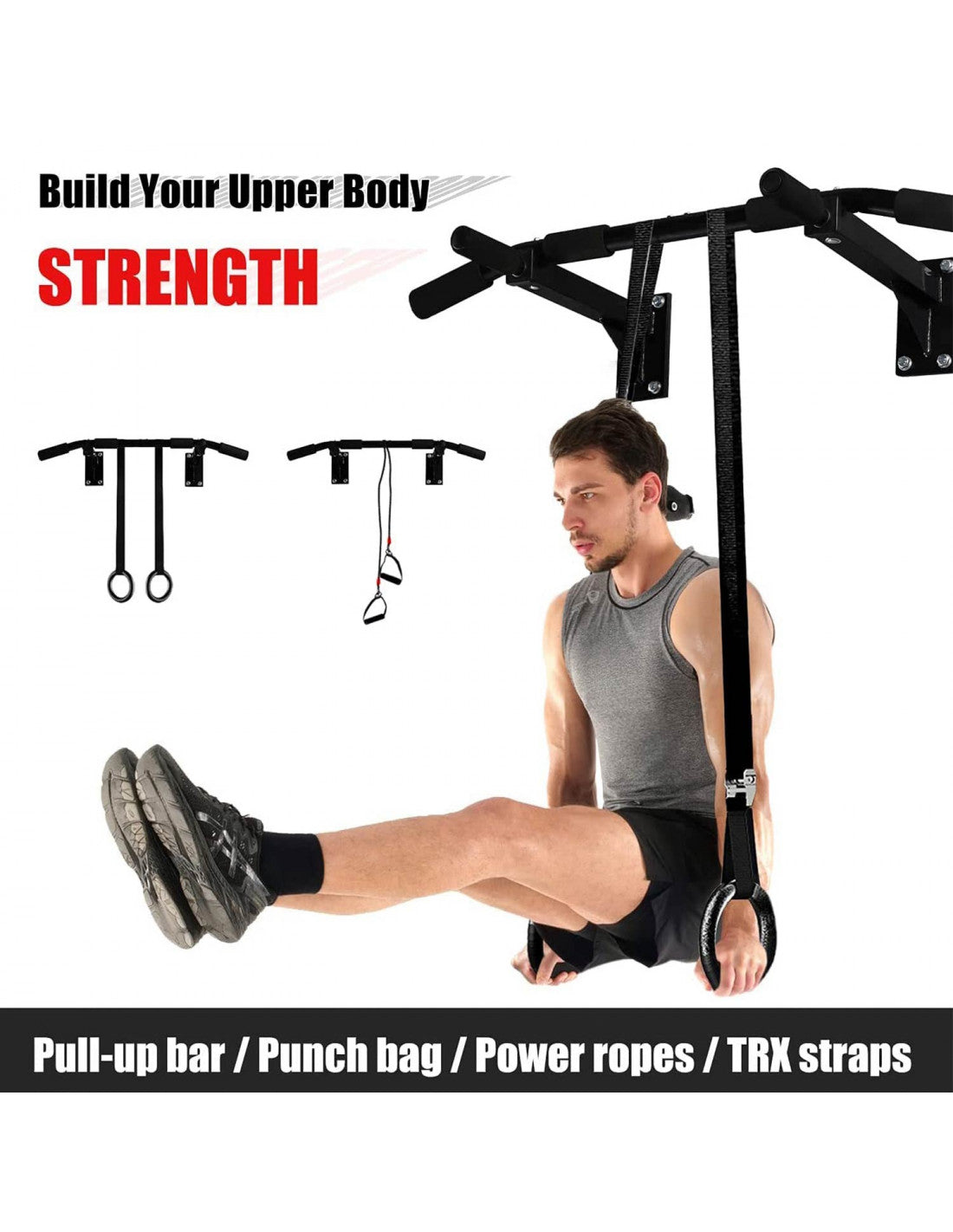 Wall Mounted Pull Up Bar for Upper Body Training