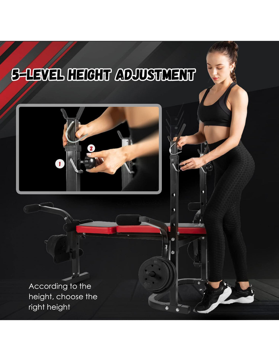 Premium Adjustable Foldable Weight Bench for Full-Body Home Workouts