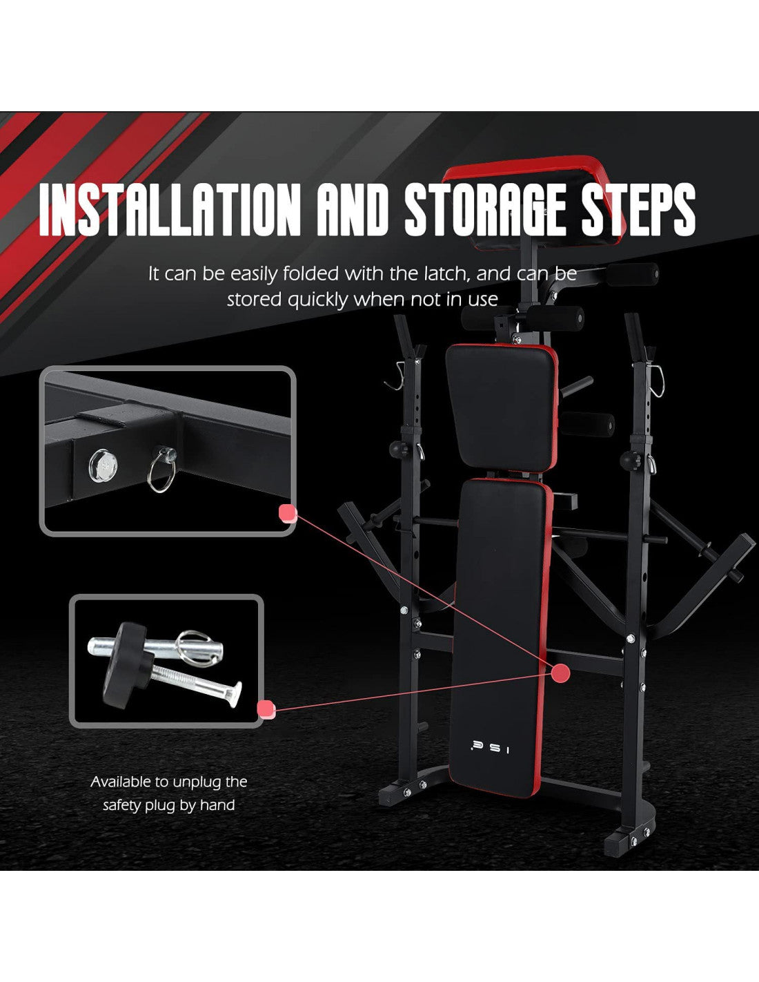 Premium Adjustable Foldable Weight Bench for Full-Body Home Workouts