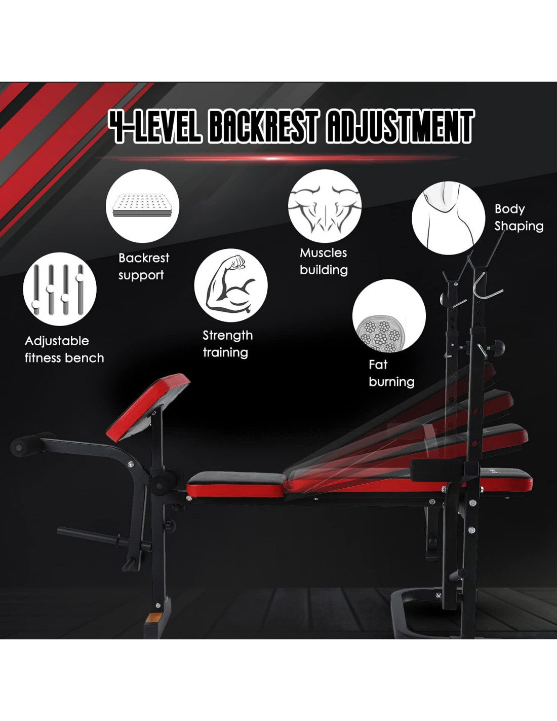 Premium Adjustable Foldable Weight Bench for Full-Body Home Workouts