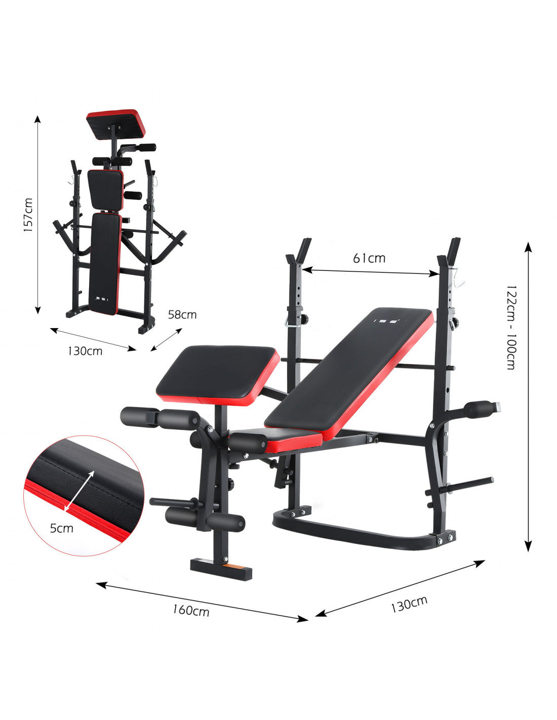 Premium Adjustable Foldable Weight Bench for Full-Body Home Workouts