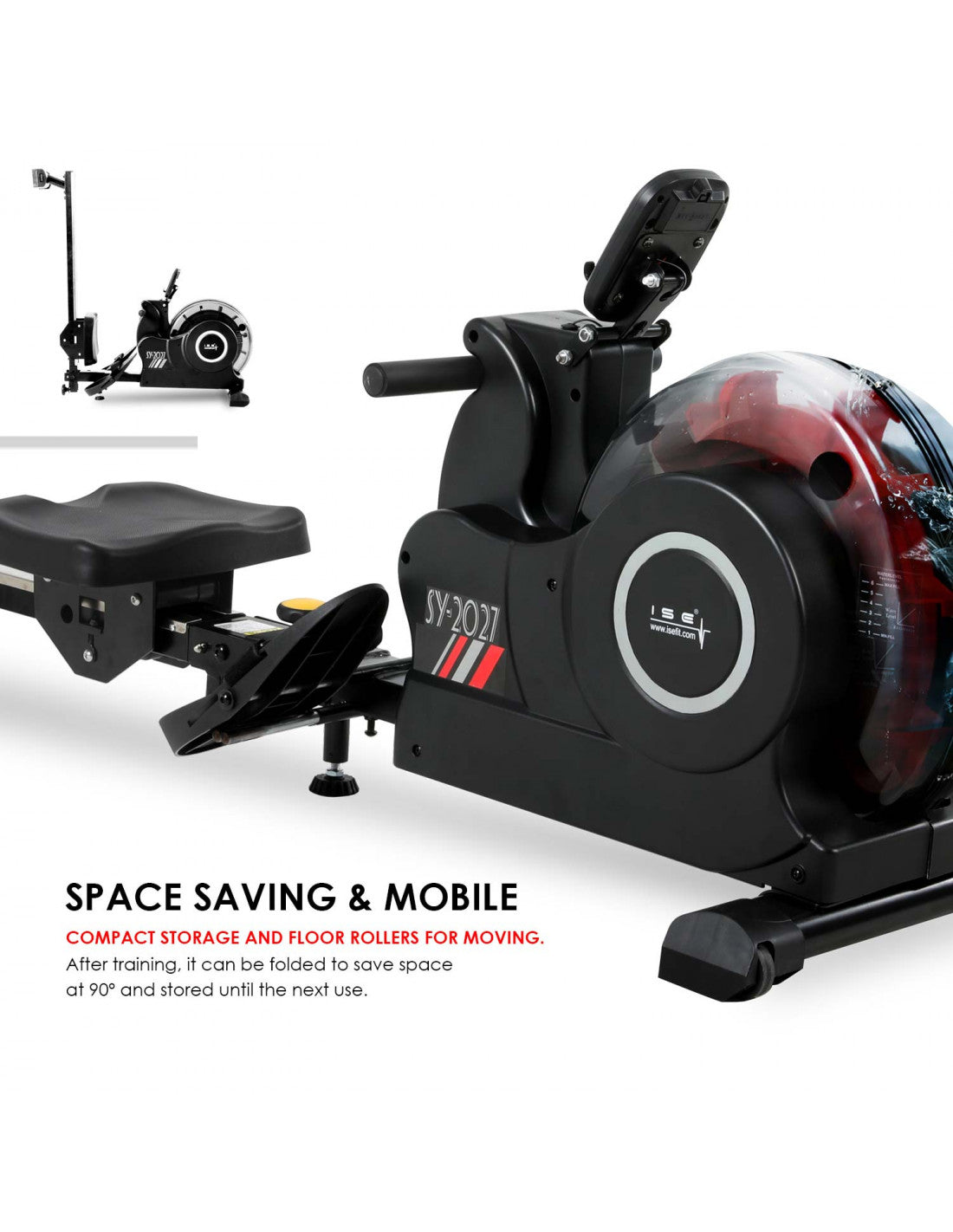 Foldable Water Rowing Machine for Home Cardio