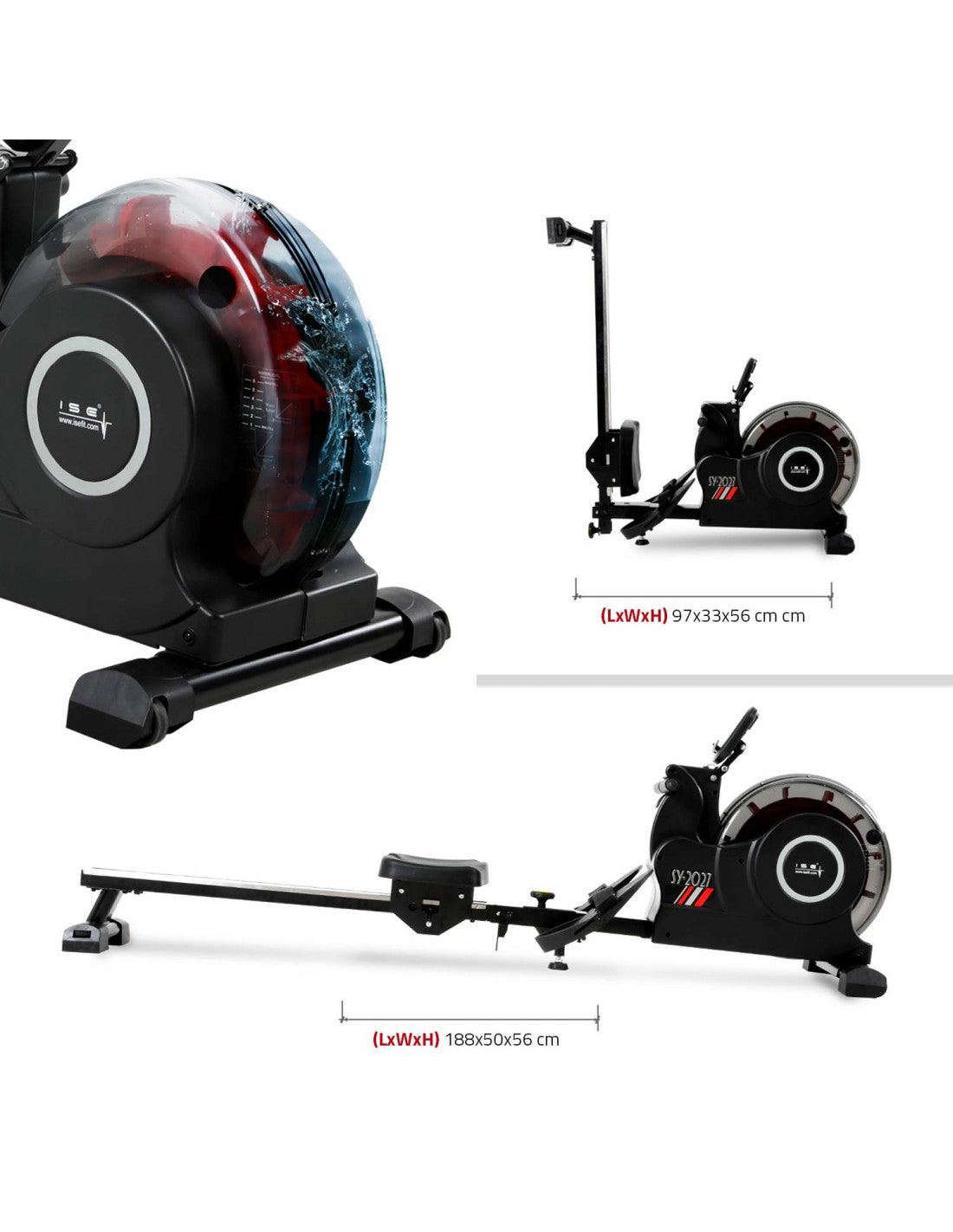 Foldable Water Rowing Machine for Home Cardio