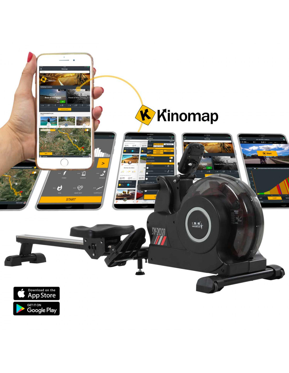 Foldable Water Rowing Machine for Home Cardio